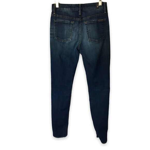 7 For All Mankind Jeans Women's Size 25 Skinny High Waist Medium Wash Stretchy - Picture 2 of 9